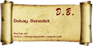 Dobay Benedek névjegykártya